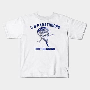 US Paratroops Paratroopers Fort Benning WWII Kids T-Shirt